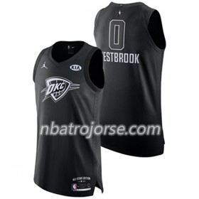 Män Oklahoma City Thunder Tröja Russell Westbrook 0 2018 All Star Jordan Brand Svart Swingman